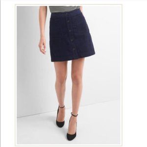 Gap Navy Blue Corduroy Skirt